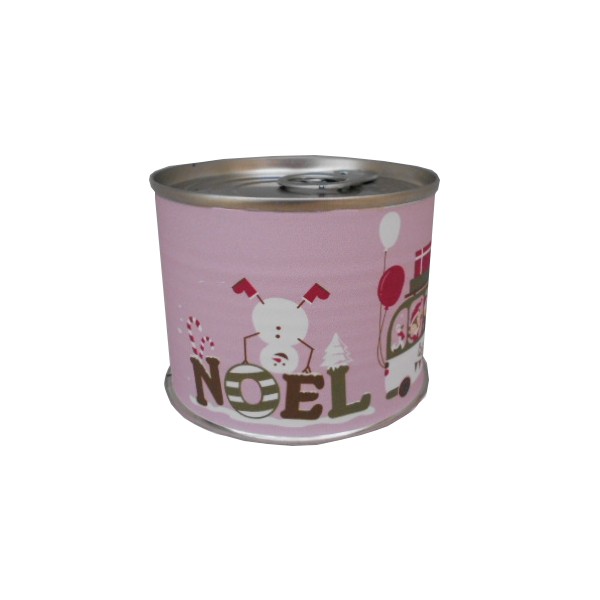 Puzzle Navidad con la frase "Feliz Navidad – Merry Christmas” en lata