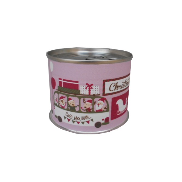 Puzzle Navidad con la frase "Feliz Navidad – Merry Christmas” en lata