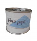Puzzle con la frase impresa"Para el mejor papá del mundo" en lata