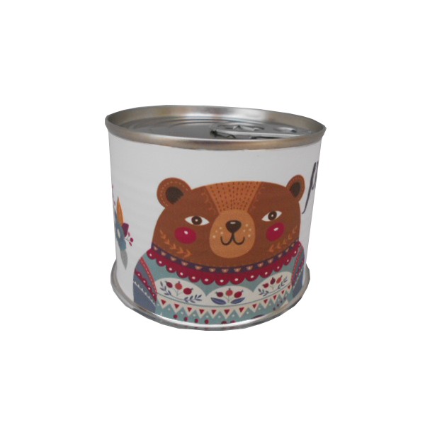 Puzzle Oso con la frase "Te Quiero Papá" en lata