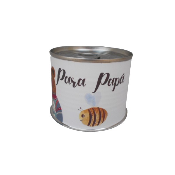 Puzzle Oso con la frase "Te Quiero Papá" en lata