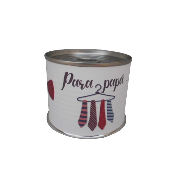 Puzzle corbatas con la frase "Para El Mejor Papá del mundo" en lata
