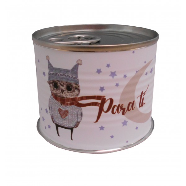 Puzzle con la frase "Cierra los ojos...y sueña" en lata