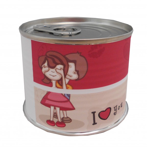 Puzzle con la frase " Y de pronto llega alguien...y te cambia la vida" en lata