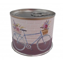 Puzzle bicicleta con la frase “Felicidades” en lata 2