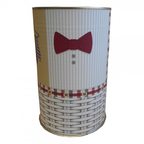 Lata  para regalo hombre con abre fácil con productos gourmet